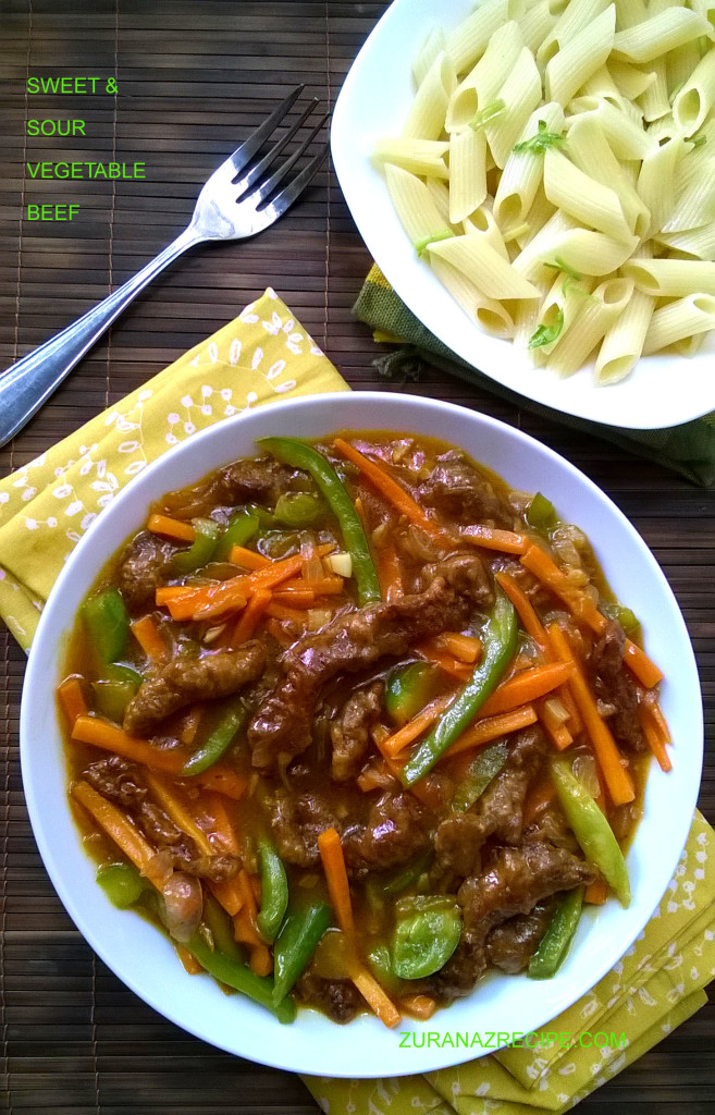 SWEET AND SOUR VEGETABLE BEEF...