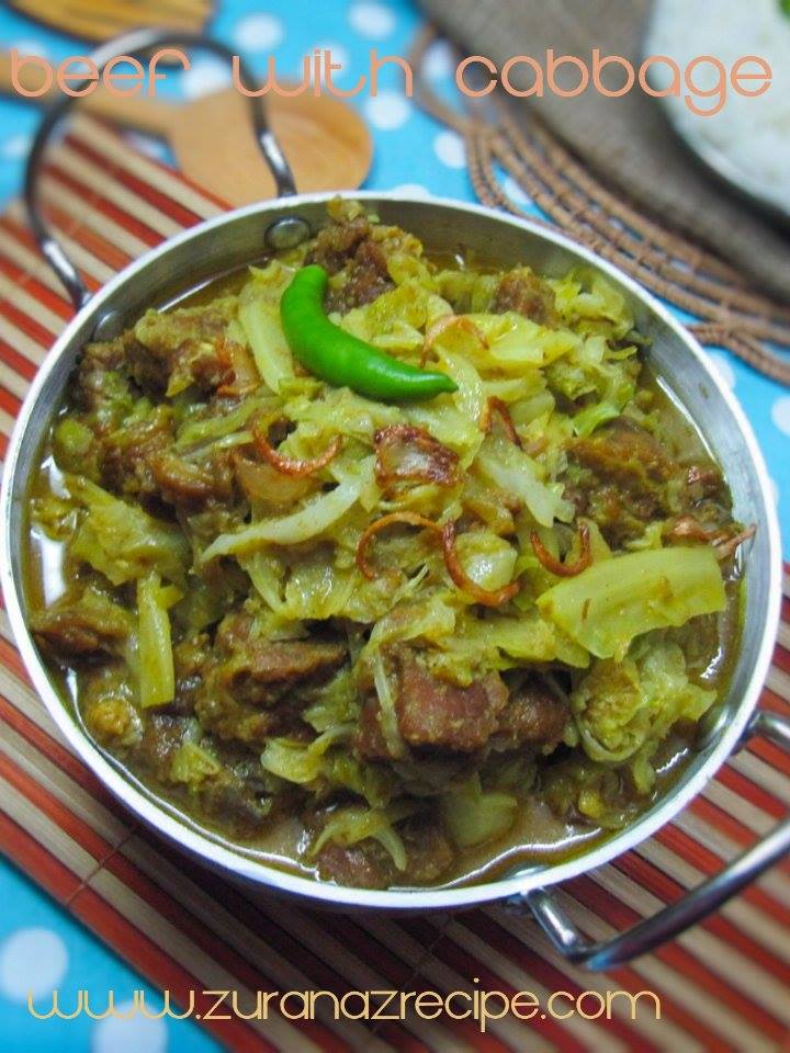 Beef Curry with Cabbage-