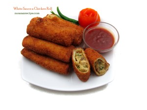White Sauce a Chicken Roll