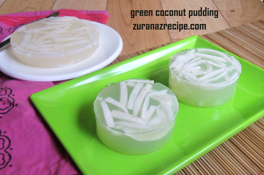 green coconut pudding|| daber pudding//coconut jello