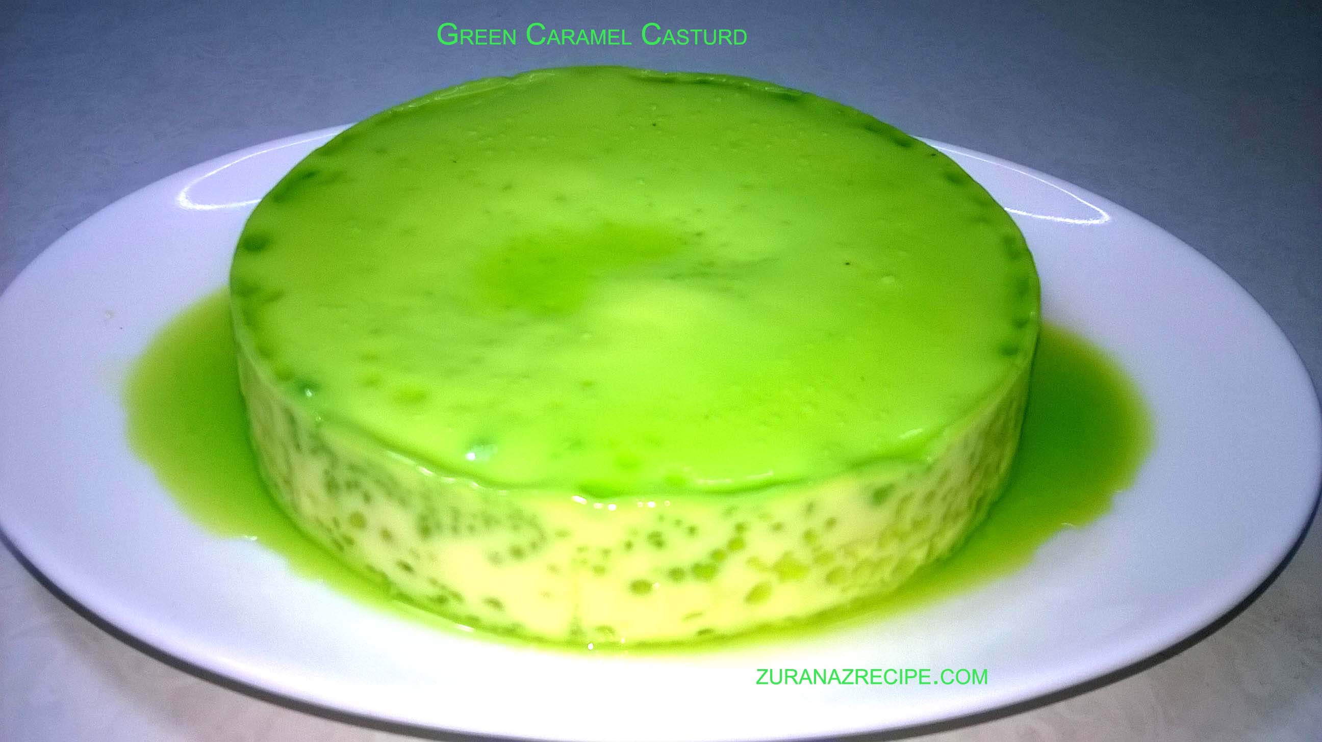 Green Caramel Custard/Green Pudding