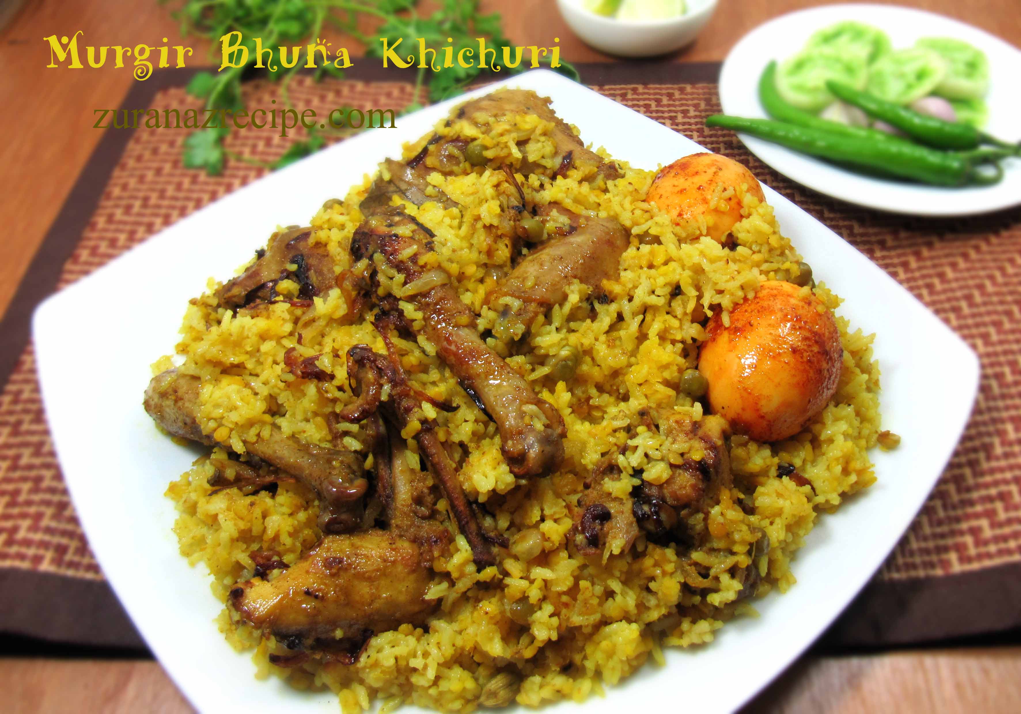 Murgir Bhuna Khichuri/Chicken Khichuri