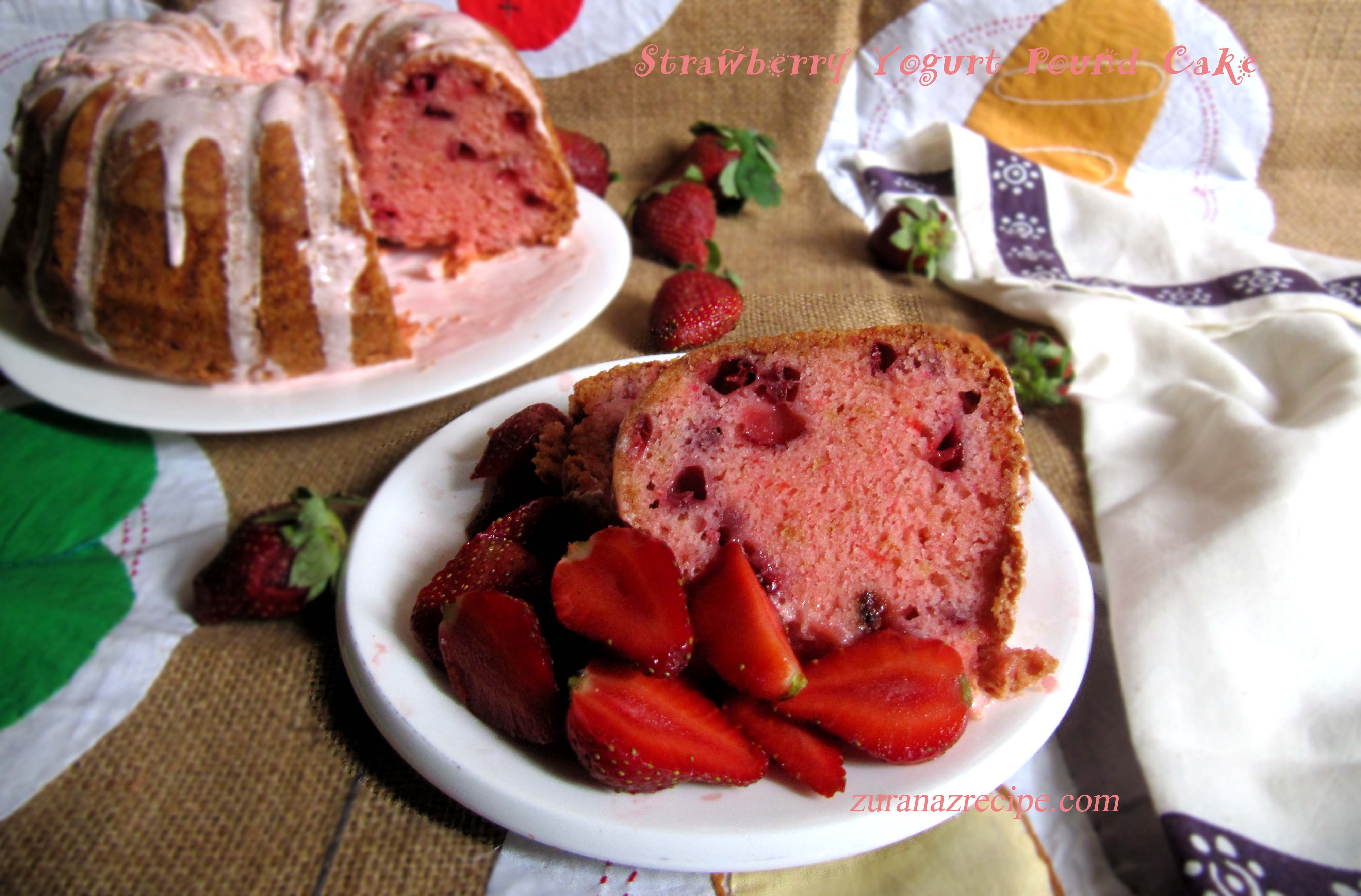 Strawberry Yogurt Pound Cake